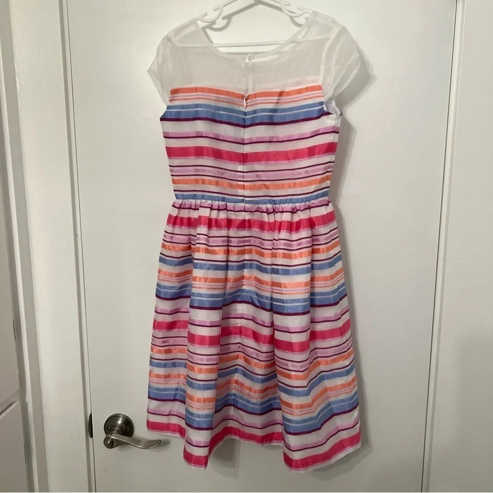 Gymboree Dressed Up Collection Girls Striped Spring Easter Party Dress size 10